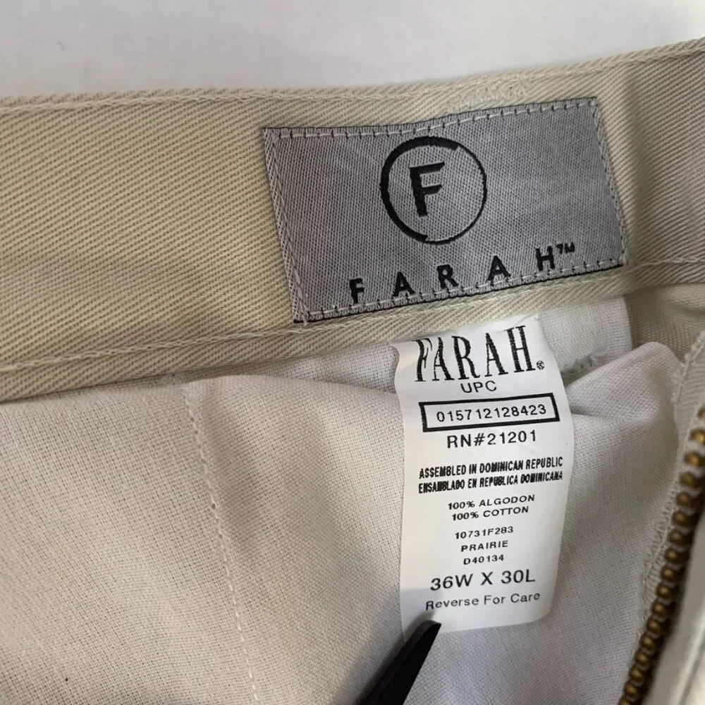 Farah Mens size 36-29 Chino Pants Trousers
